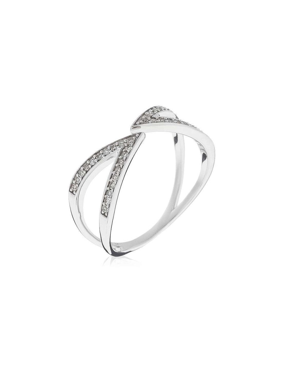 Joaillerie Diamanta  | Bague Or Blanc 375/1000 Carla Diamant 0,18Ct