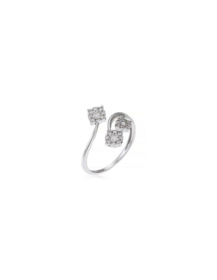 Joaillerie Diamanta  | Bague Or Blanc 375/1000 Mes Trois Precieux Diamant 0,33Ct