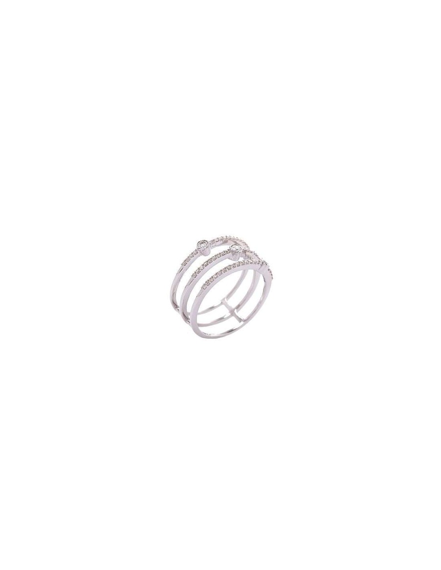 Joaillerie Diamanta  | Bague Or Blanc 375/1000 Cosmos Diamant 0,34Ct